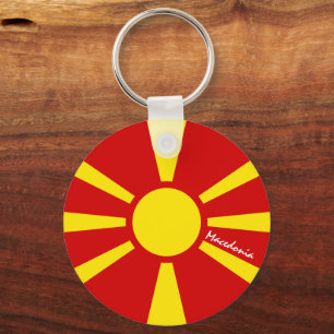 Macedonische vlag & Macedonië patriotten / sport Sleutelhanger