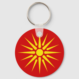 Macedonische zon sleutelhanger