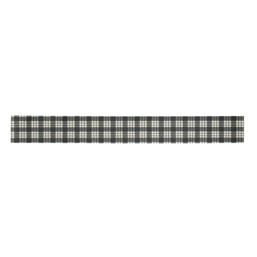 MacFarlane Black en White Modern Scottish Tartan Lint (Voorkant)