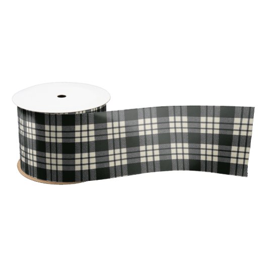 MacFarlane Black en White Modern Scottish Tartan Lint (Spoel)