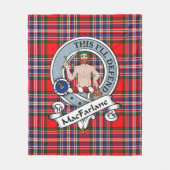MacFarlane Modern Clan Badge Tartan Pset Fleece Deken (Voorkant)