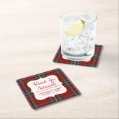 MacFarlane Plaid Gaelic Trouwpapier Onderzetters (Insitu)