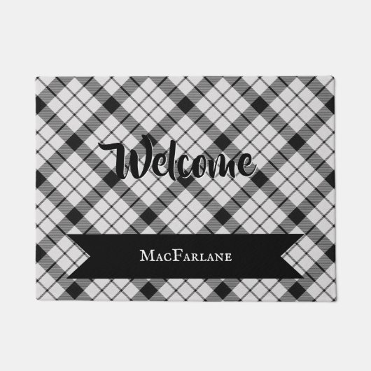 MacFarlane Pset Tartan Scottish Clan Pattern Deurmat (Voorkant)