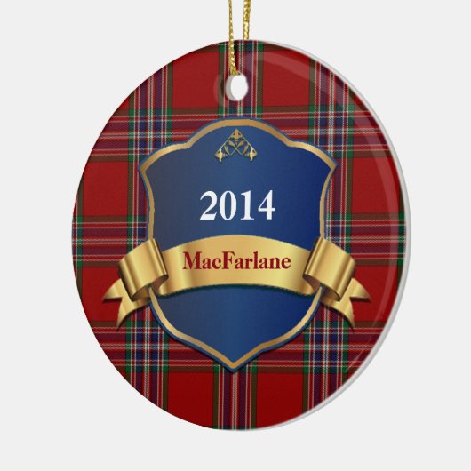 MacFarlane Tartan Aangepaste versiering Keramisch Ornament (Links)