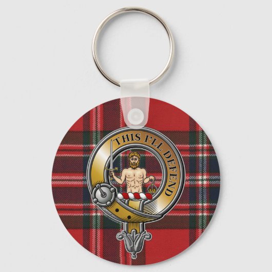 MacFarlane Tartan & Badge Sleutelhanger (Voorkant)