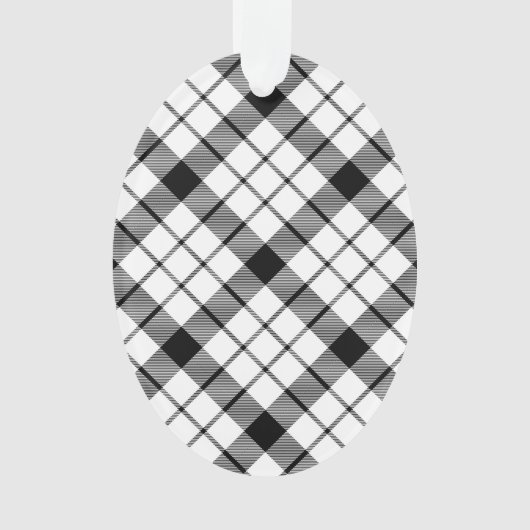 MacFarlane tartan noir blanc plaid (devant)