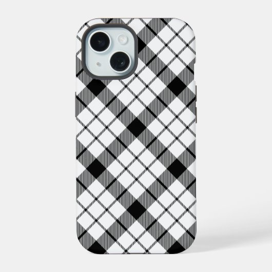 MacFarlane tartan noir blanc plaid (Verso)