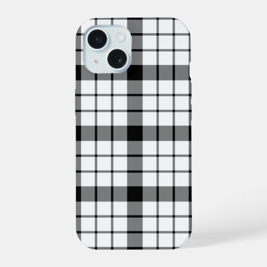 MacFarlane tartan noir blanc plaid (Verso)