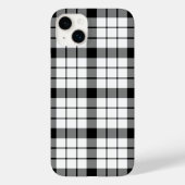 MacFarlane tartan zwart wit geruit Case-Mate iPhone Case (Achterkant)
