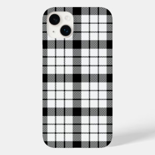 MacFarlane tartan zwarte witte vlecht Case-Mate iPhone 14 Plus Hoesje