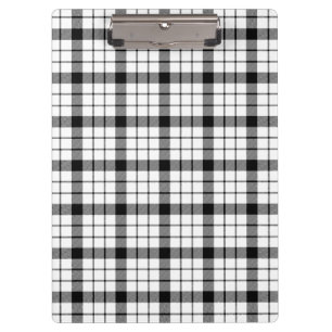 MacFarlane tartan zwarte witte vlecht Klembord