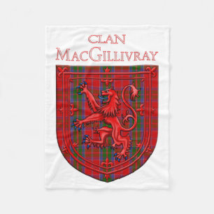 MacGillivray Tartan Scottish Play Lion Rampant Fleece Deken