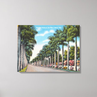 MacGregor Blvd Palms Fort Myers Florida Canvas Afdruk