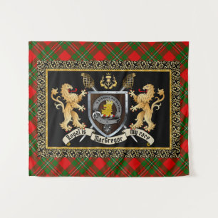 MacGregor Clan Badge & Motto w/Lions Wandkleed