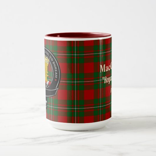 MacGregor Clan Badge & Tartan Mok (Midden)