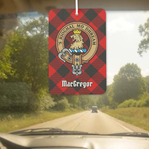 MacGregor Crest over Rob Roy Tartan Air Freshener Luchtverfrisser