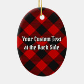 MacGregor Crest over Rob Roy Tartan Keramisch Ornament (Achterkant)