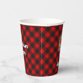 MacGregor Crest over Rob Roy Tartan Paper Cups Papieren Bekers (Rechts)