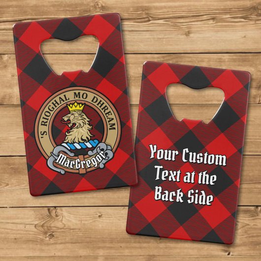 MacGregor Crest sur Rob Roy Tartan