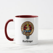 MacGregor Crest sur Rob Roy Tartan Mug (Gauche)