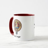 MacGregor Crest sur Rob Roy Tartan Mug (Devant gauche)