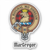 MacGregor Crest sur Rob Roy Tartan Sticker (Devant)