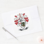 MacGregor Family Crest Coat of Arms Vierkante Sticker (Envelop)