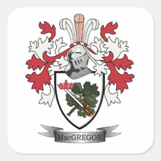 MacGregor Family Crest Coat of Arms Vierkante Sticker