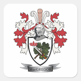 MacGregor Family Crest Coat of Arms Vierkante Sticker