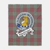 MacGregor Hunting Ancient Clan Badge Tartan Pset Fleece Deken (Voorkant)