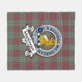 MacGregor Hunting Ancient Clan Badge Tartan Pset Fleece Deken (Voorkant (Horizontaal))