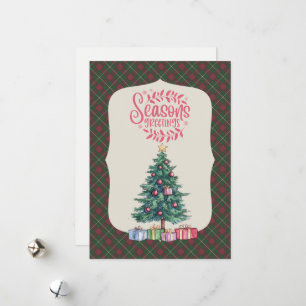 MacGregor Jacht Schotse Tartan Kerstmis Feestdagenkaart
