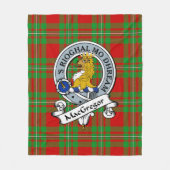 MacGregor Modern Clan Badge Tartan Pset Fleece Deken (Voorkant)