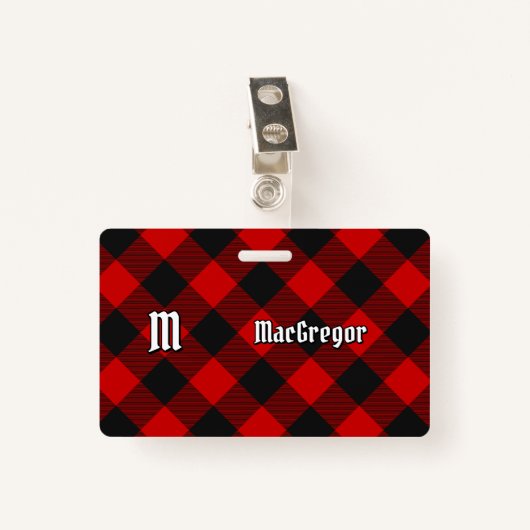 MacGregor Rob Roy Tartan Badge (Voorkant met clip)