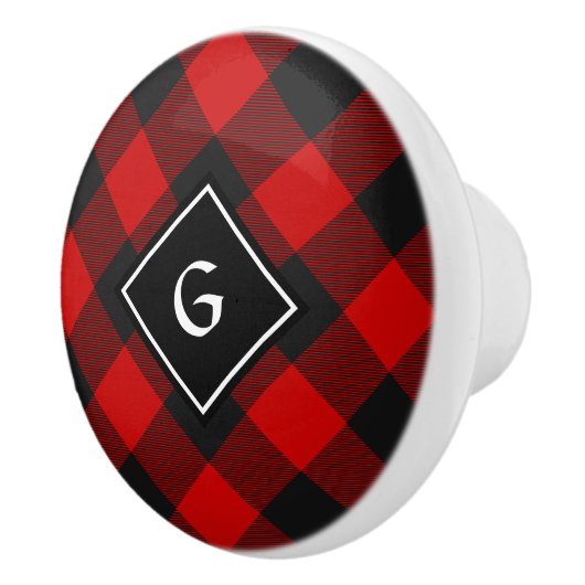 MacGregor Rob Roy Tartan Ceramic Knob. Keramische Knop (Rechts)