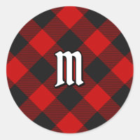 MacGregor Rob Roy Tartan Classic Round Sticker