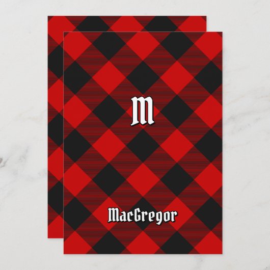MacGregor Rob Roy Tartan Kaart (Voorkant / Achterkant)