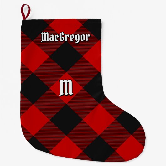 MacGregor Rob Roy Tartan Kerststop Grote Kerstsok (Voorkant)