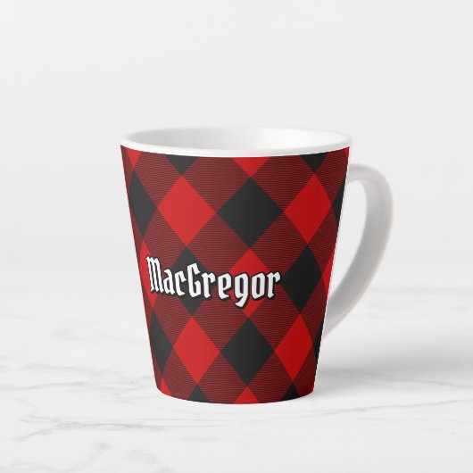 MacGregor Rob Roy Tartan Latte Mug (Angle droit)