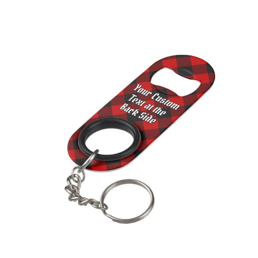 MacGregor Rob Roy Tartan Sleutelhanger Bottle Open Mini Flessenopener (Achterkant Gekanteld)