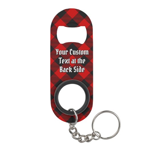 MacGregor Rob Roy Tartan Sleutelhanger Bottle Open Mini Flessenopener (Achterkant)
