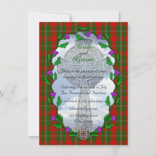 MacGregor Scottish Wedding Invitation Kaart (Voorkant)
