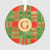 MACGREGOR TARTAN Acryl Cirkel Ornament + Initiaal (achterkant)