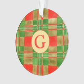MACGREGOR TARTAN Acryl Cirkel Ornament + Initiaal (voorkant)