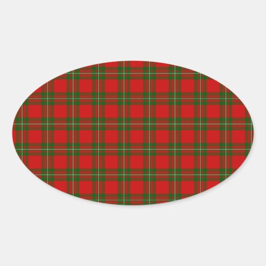 MacGregor Tartan Ovale Sticker (Voorkant)