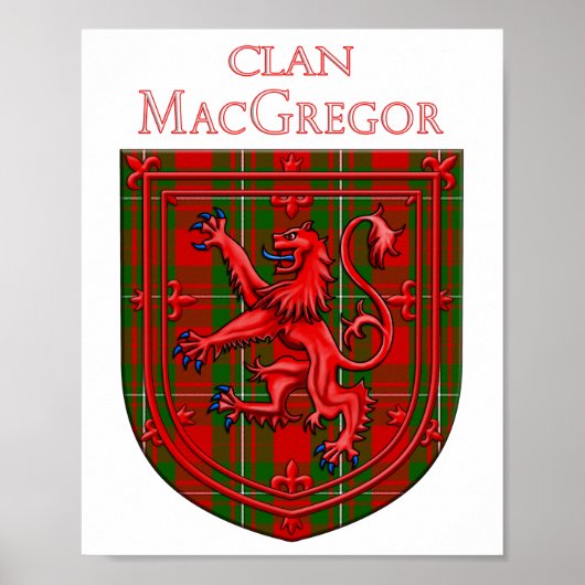 MacGregor Tartan Scottish Play Lion Rampant Poster (Voorkant)