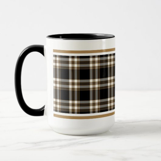 MacGuinness Tartan Black en Brown Irish Pset Mok (Links)