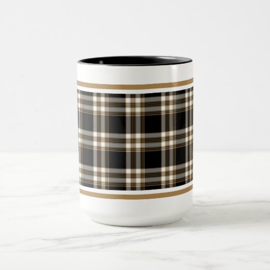 MacGuinness Tartan Black en Brown Irish Pset Mok (Midden)