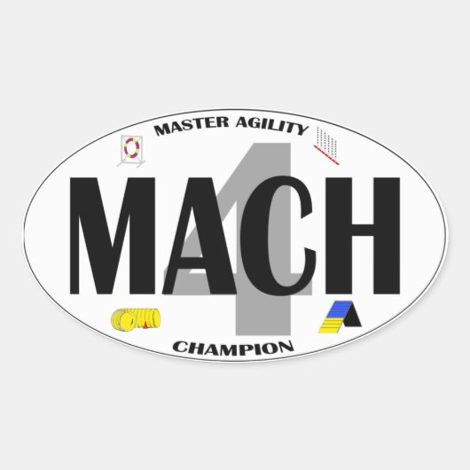 MACH Dog Agility titel Sticker (Voorkant)