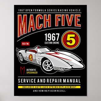 Mach Five Speed Racer Poster